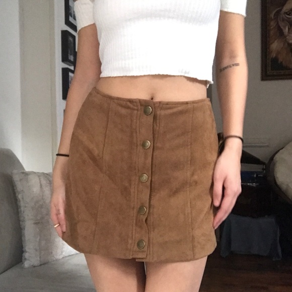 LF SUEDE SKIRT - Picture 1 of 3